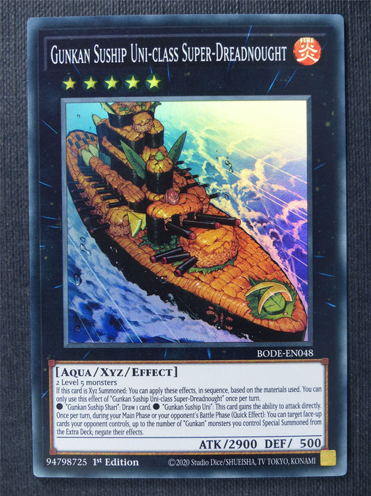 Gunkan Suship Uni-Class Super-Dreadnought BODE Super Rare - 1st ed - Yugioh Cards #1IJ