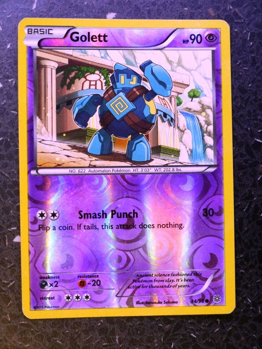 Pokemon Cards: GOLETT 34/98 REVERSE HOLLOW # 4G51