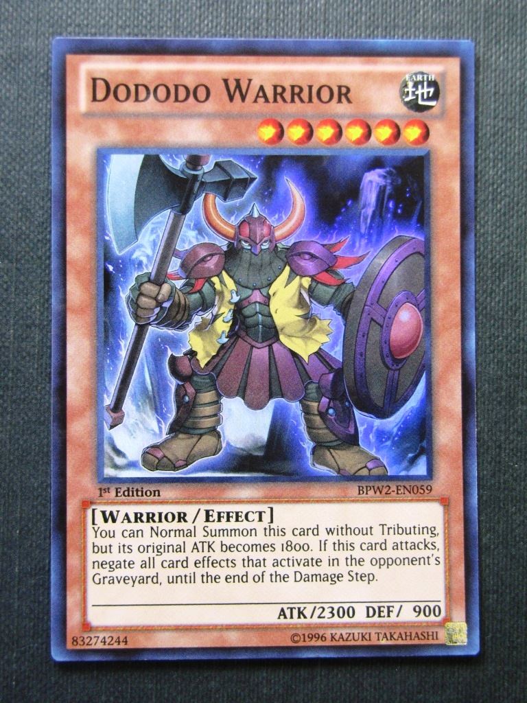 yugioh dododo cards Dododo Warrior BPW2 Super Rare - 1st ed