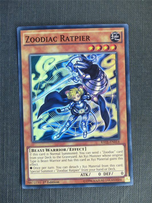 Zoodiac Ratpier RATE Super Rare - 1st ed - Yugioh Cards #16K