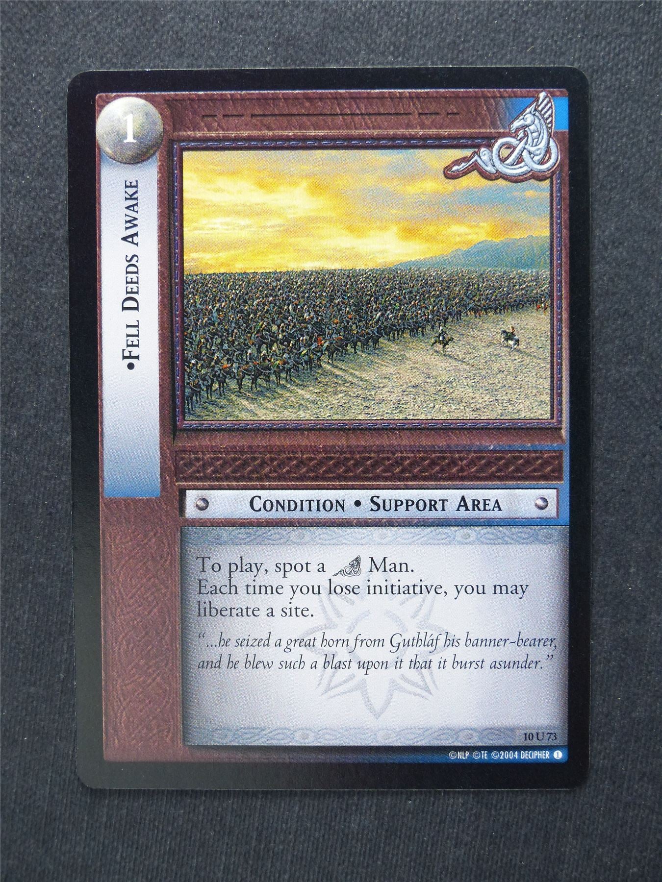 Fell Deeds Awake 10 U 73 - LotR Cards #8