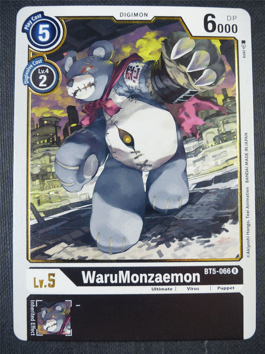 WaruMonzaemon BT5-066 R alt art - Digimon Card #8JR