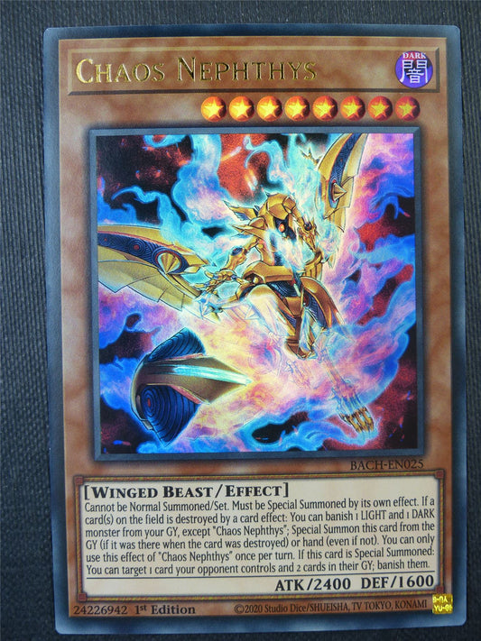 Chaos Nephthys BACH Ultra Rare - 1st ed Yguoh Card #73M
