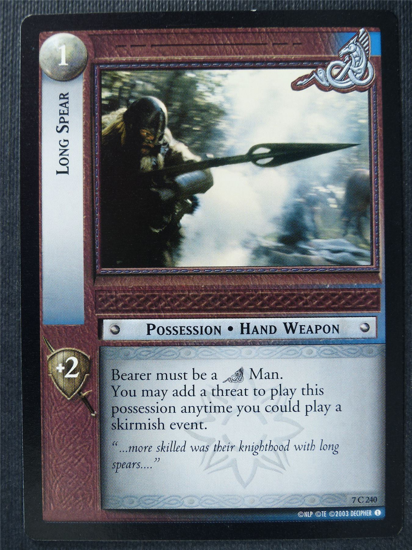 Long Spear 7 C 240 - LotR Card #3HC