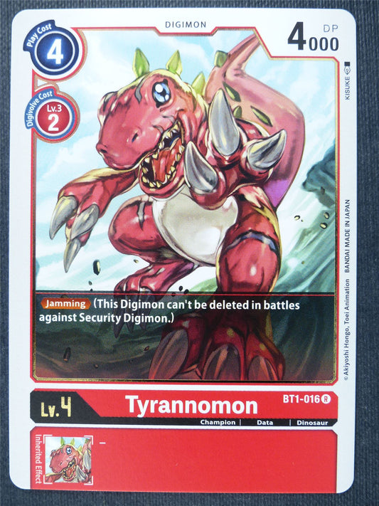 Tyrannomon BT1-016 R - Digimon Cards #2BJ