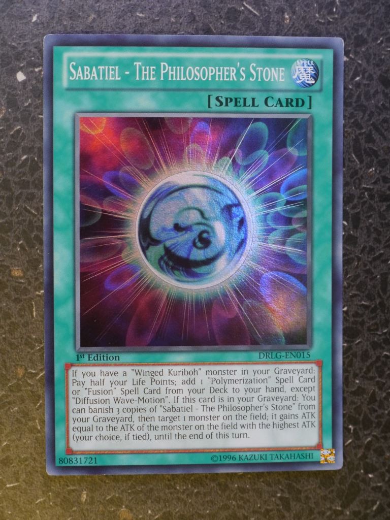 Yugioh Cards: SABATIEL- THE PHILOSOPHERS STONE DRLG SUPER RARE # 3H34