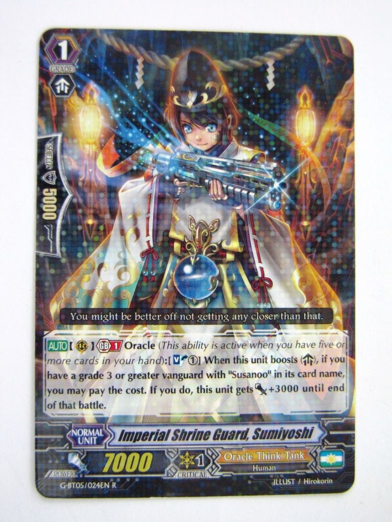 Vanguard Cards: IMPERIAL SHRINE GUARD, SUMIYOSHI G-BT05 R # 7G71