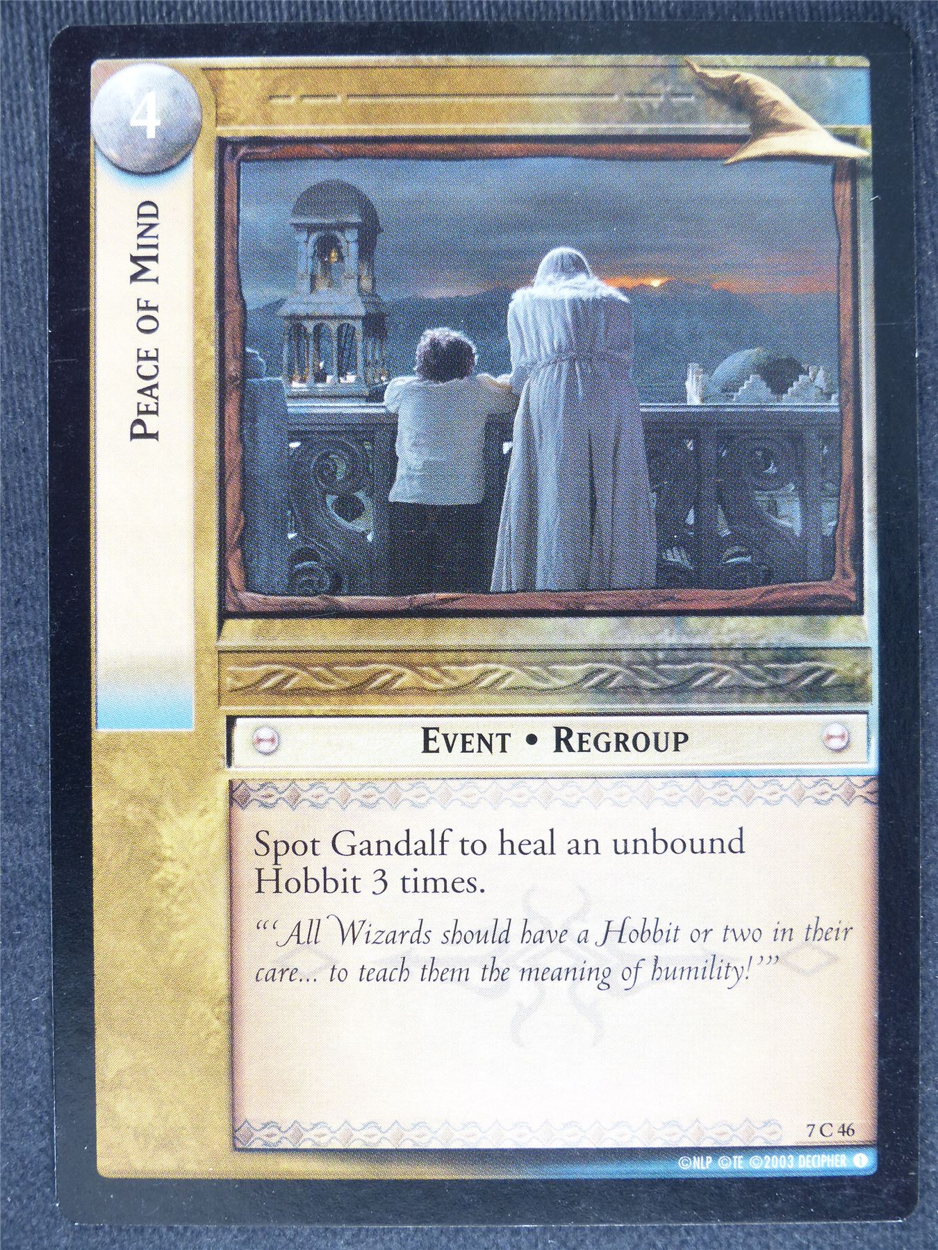 Peace of Mind 7 C 46 - played - LotR cards #ET