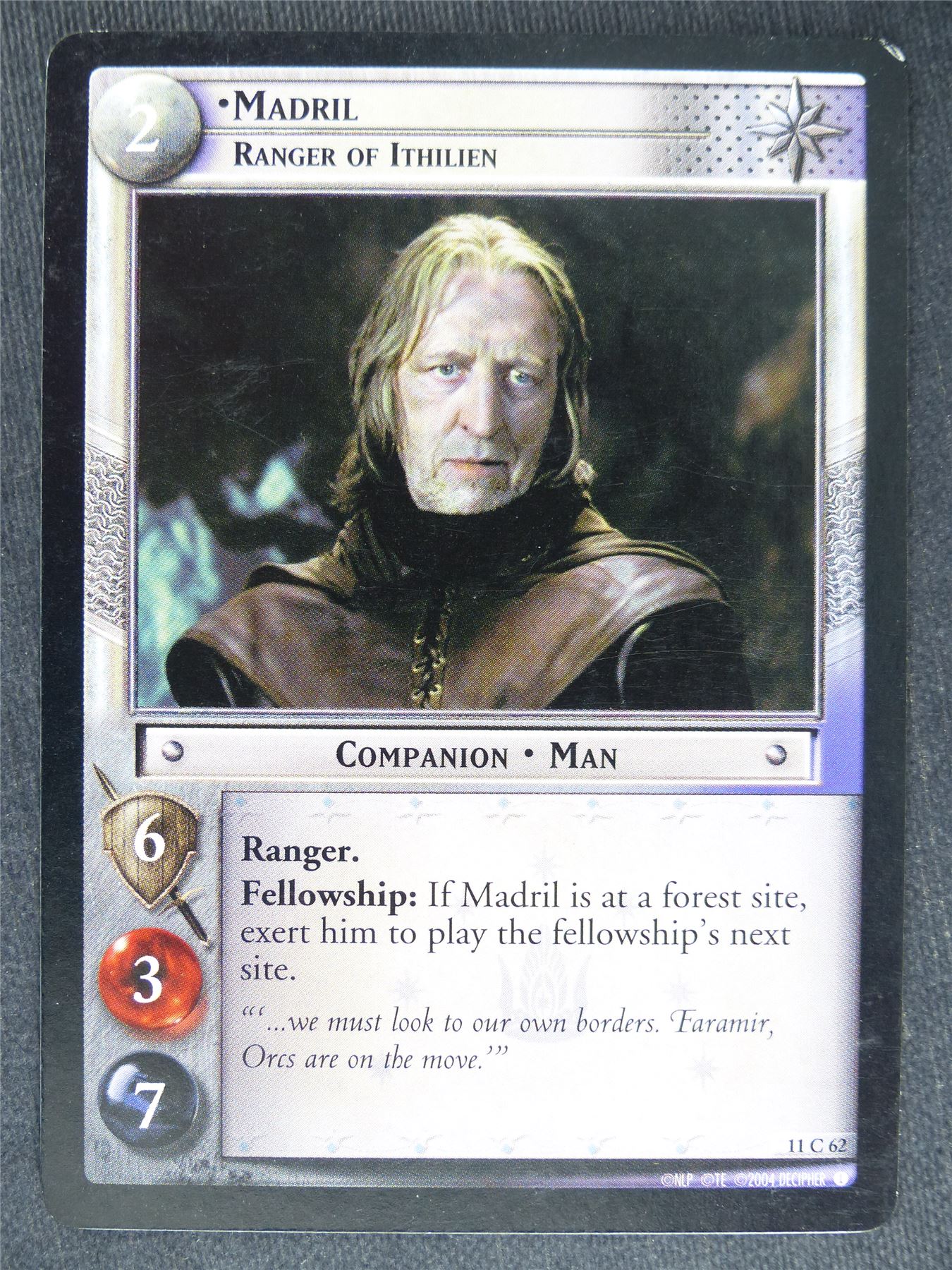 Madril 11 C 62 - played - LotR Cards #T4