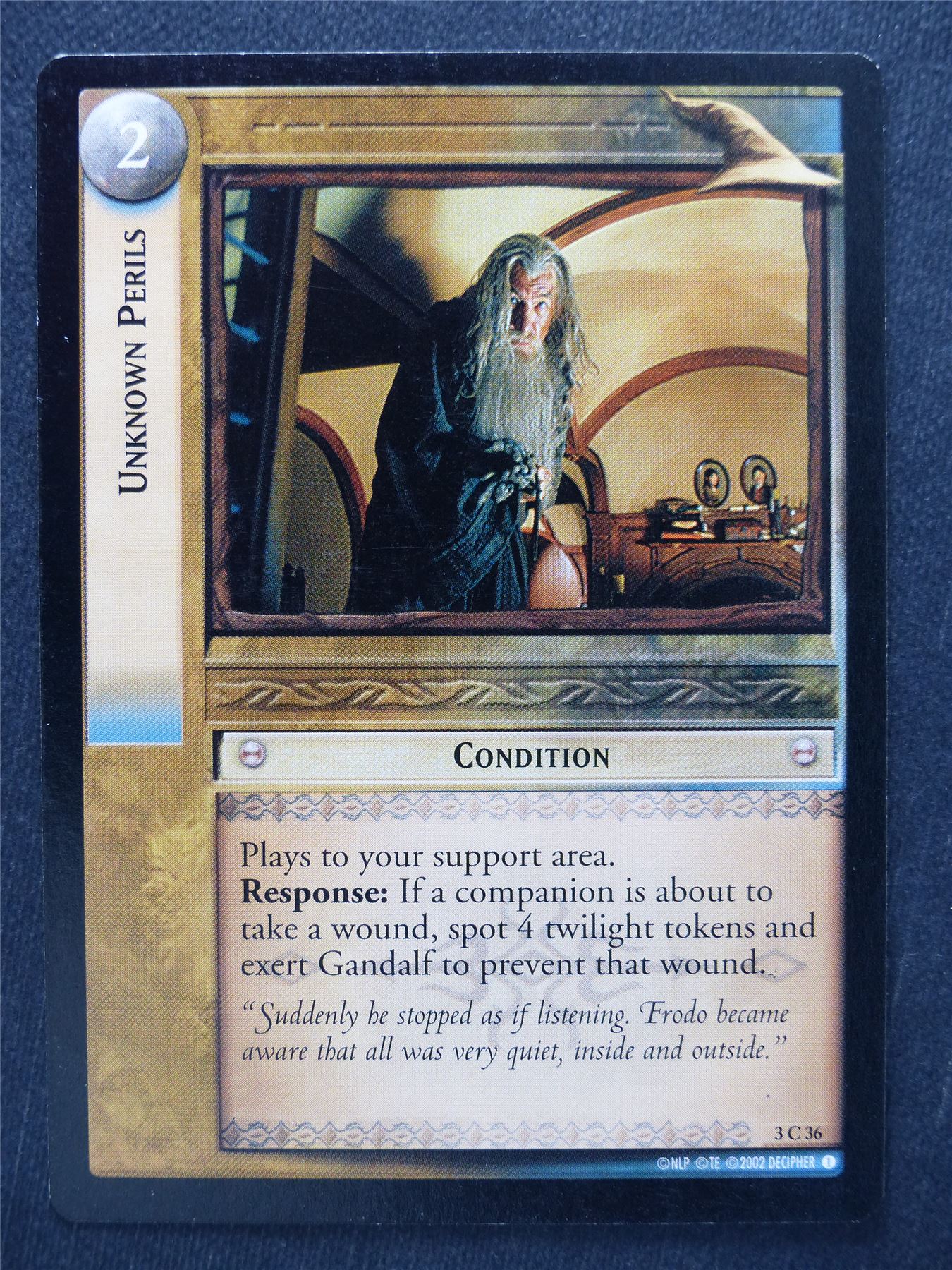 Unknown Perils 3 C 36 - LotR Cards #V9