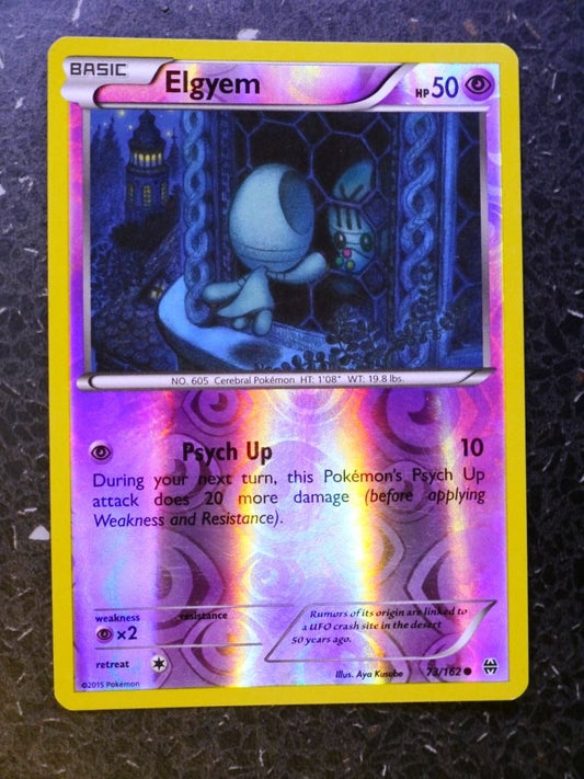 Pokemon Cards: ELGYEM 73/162 REVERSE HOLLOW # 4G45