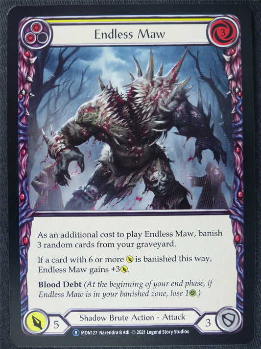 Endless Maw Yellow - Monarch Unlimited - Flesh and Blood Cards #HV