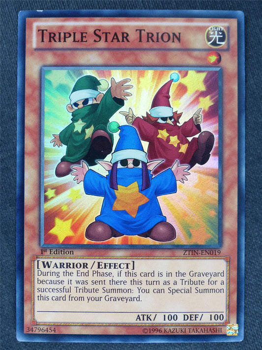 Triple Star Trion ZTIN Super Rare - 1st ed - Yugioh Cards #2G