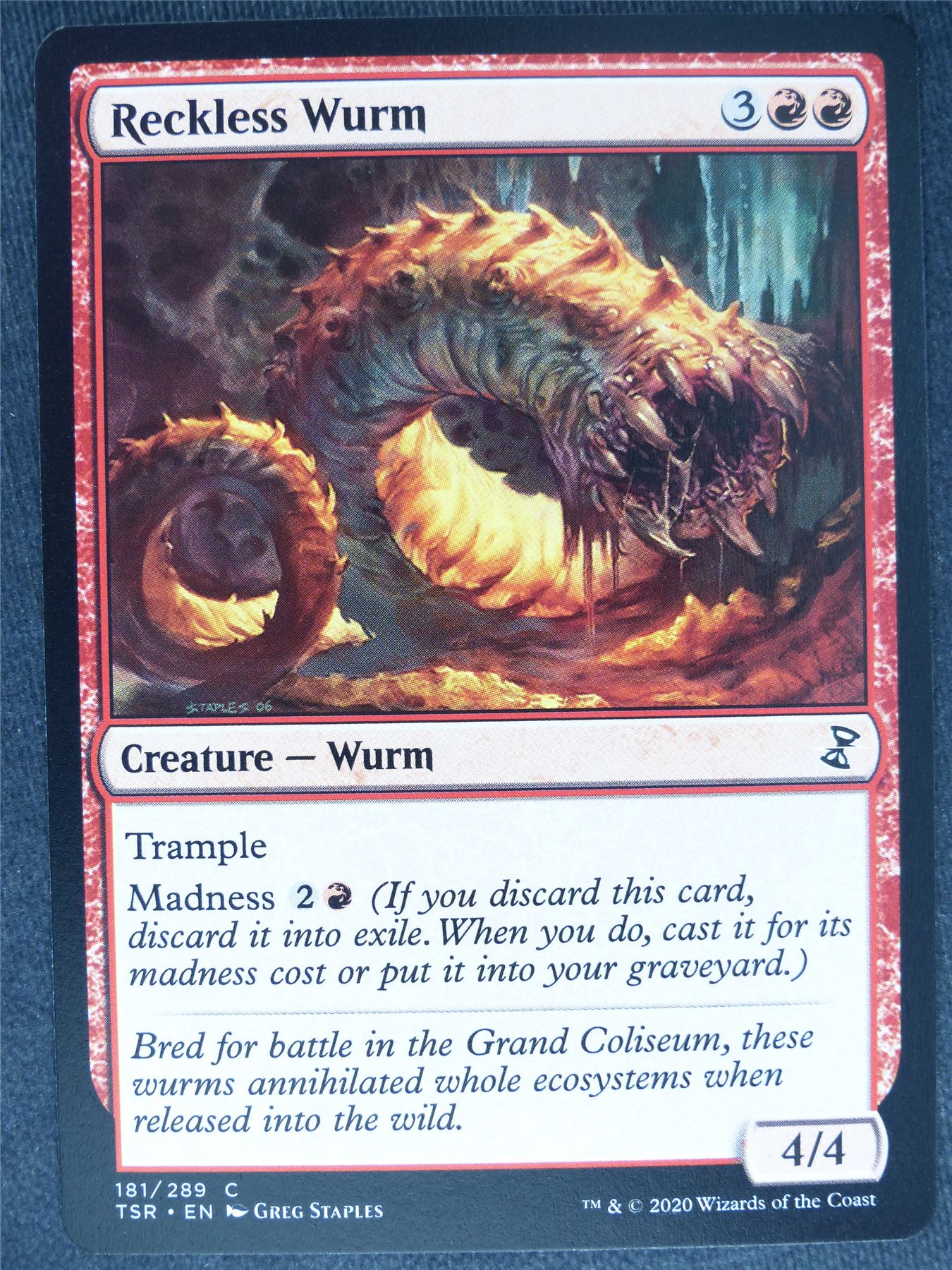Reckless Wurm - Remastered - Mtg Magic Cards #WT