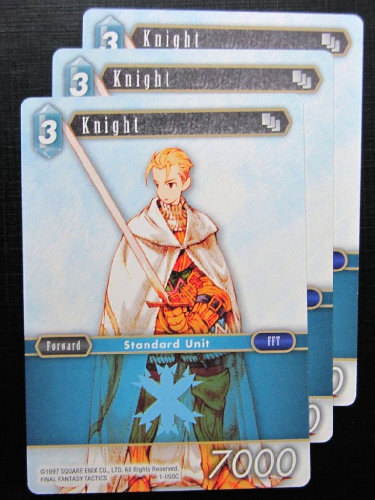 Final Fantasy Cards: KNIGHT 1-050C x3 # 20C4