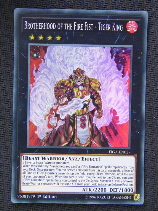 Brotherhood Fire Fist Tiger King FIGA - Super Rare - Yugioh Card #616