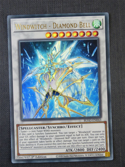 Windwitch Diamond Bell BLVO 1st Ed - Ultra Rare - Yugioh Card #7HF