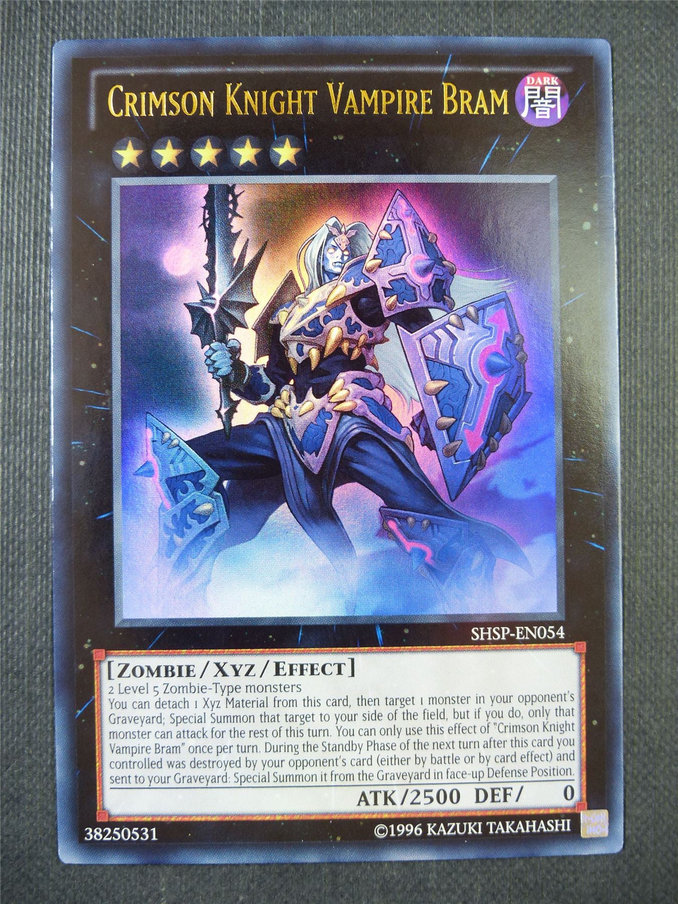 Crimson Knight Vampire Bram SHSP Ultra Rare - Yugioh Card #6WA