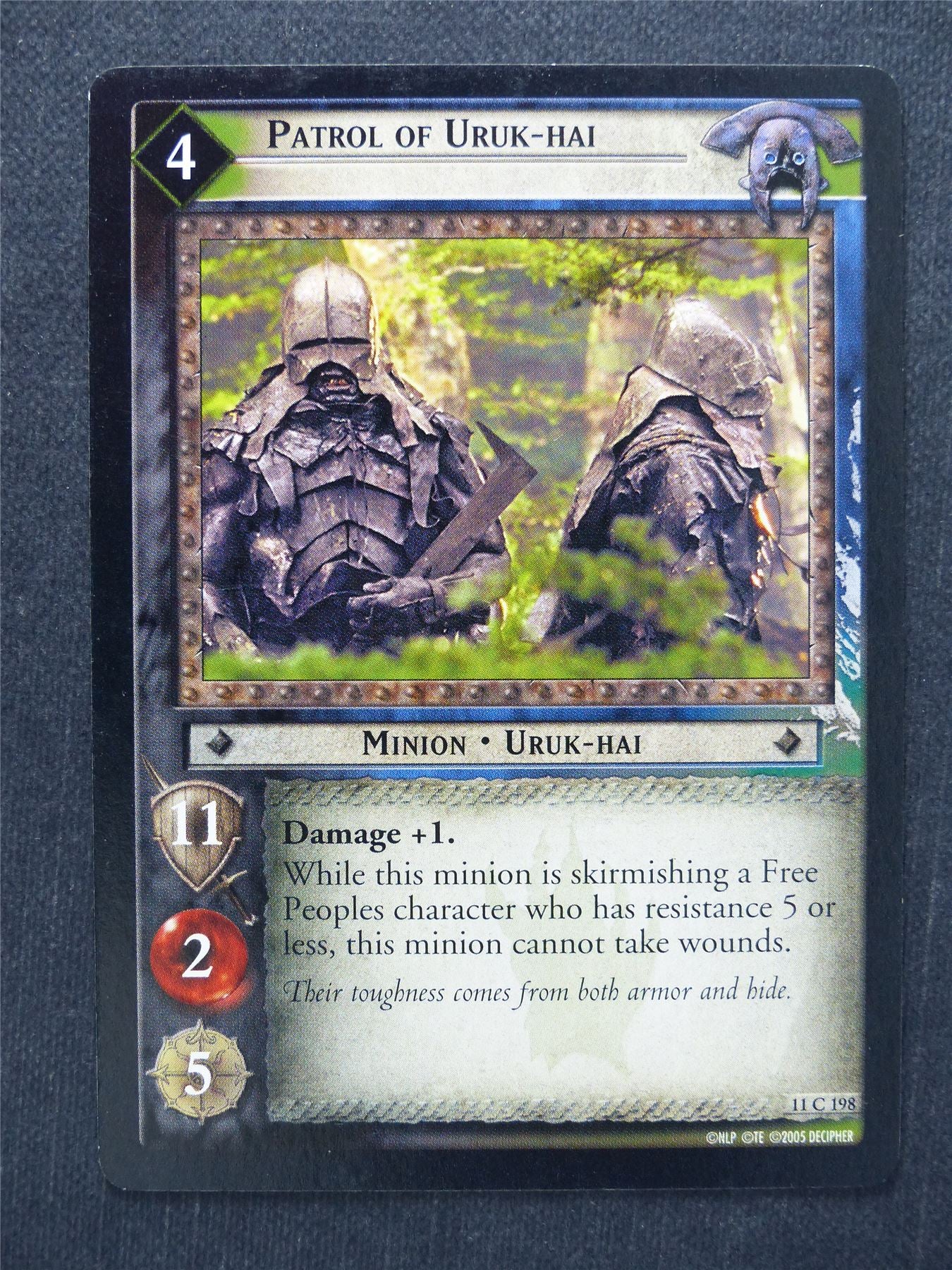 Patrol of Uruk-Hai 11 C 198 - LotR Cards #MV