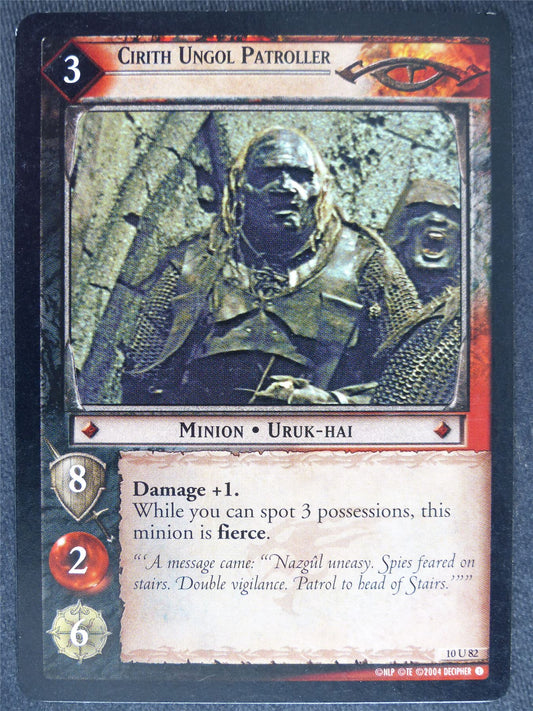 Cirth Ungol Patroller 10 U 82 - played - LotR Cards #YZ