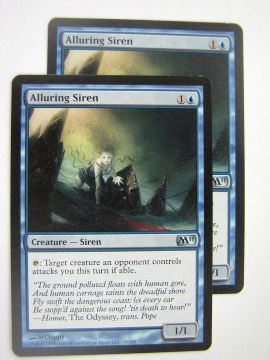 MTG Magic Played Cards: ALLURING SIREN x2 # 8A24