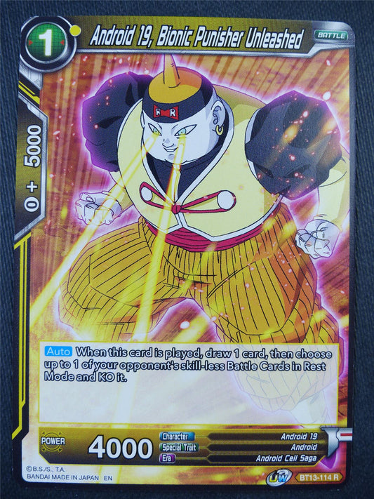 Android 19 Bionic Punisher Unleashed BT13 R - Dragon Bal Super Card #91A