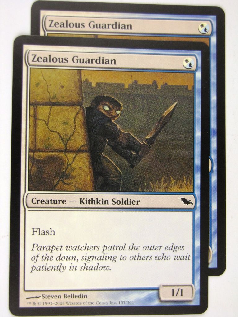 MTG Magic: the Gathering Cards: ZEALOUS GUARDIAN x2: SHM