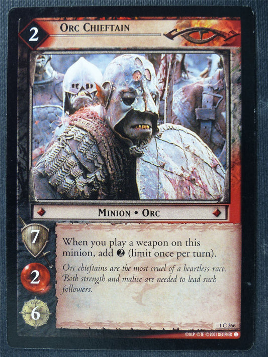 Orc Chieftain 1 C 266 - LotR Card #47N