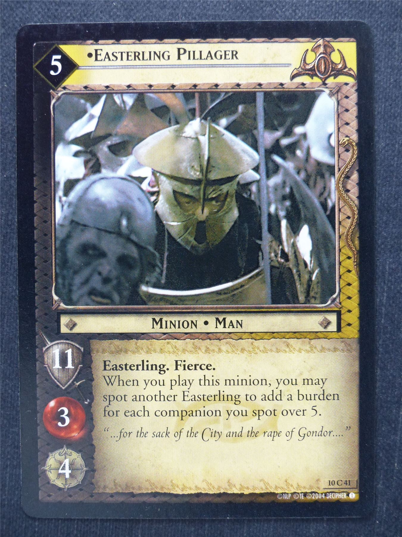 Easterling Pillager 10 C 41 - LotR Cards #LN