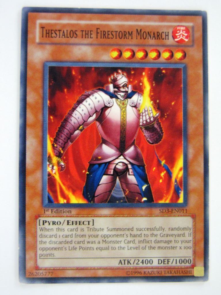 Yugioh Cards: THESTALOS THE FIRESTORM MONARCH SD3 # 5C67