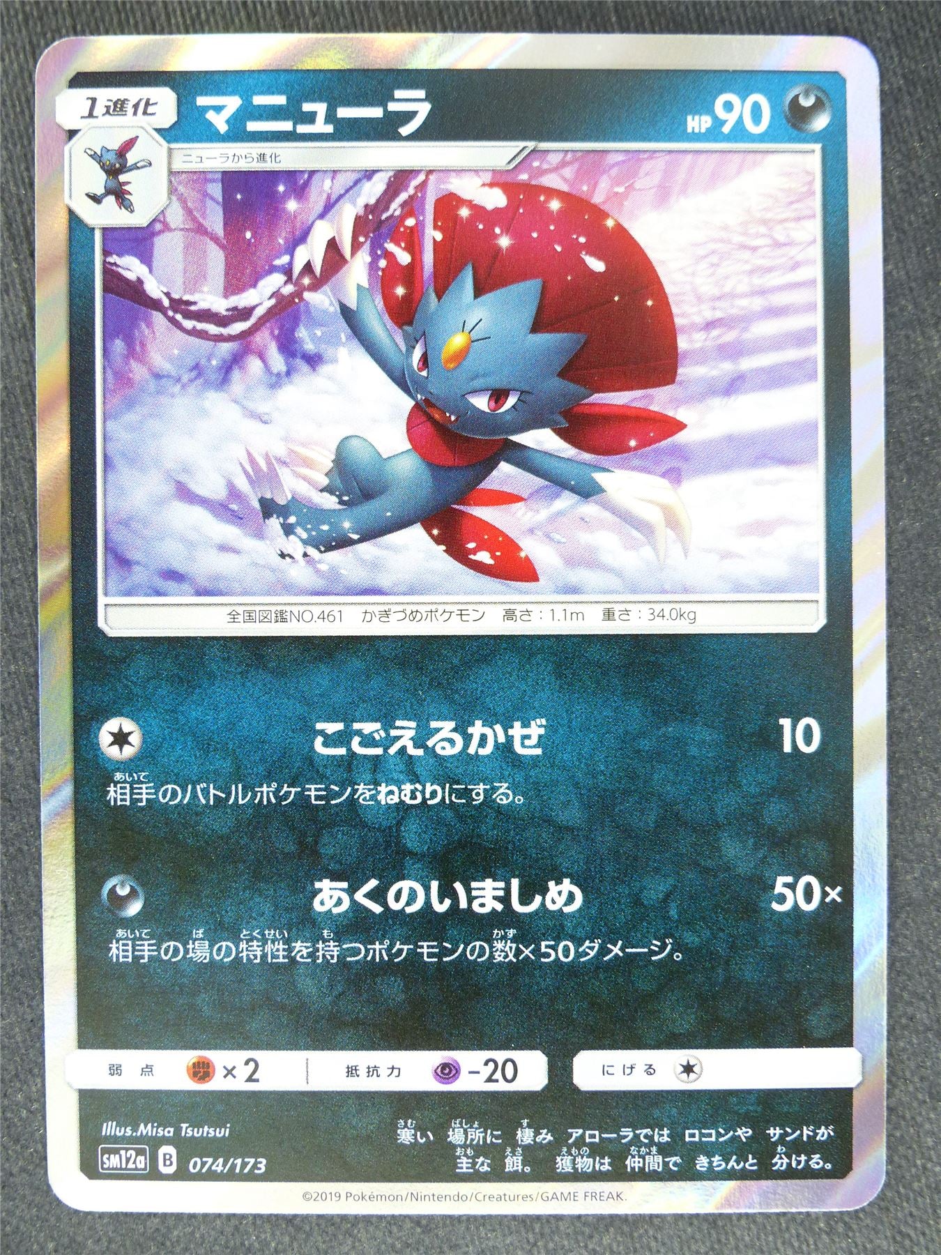 Weavile 074/173 Holo Japanese - Pokemon Cards #7B