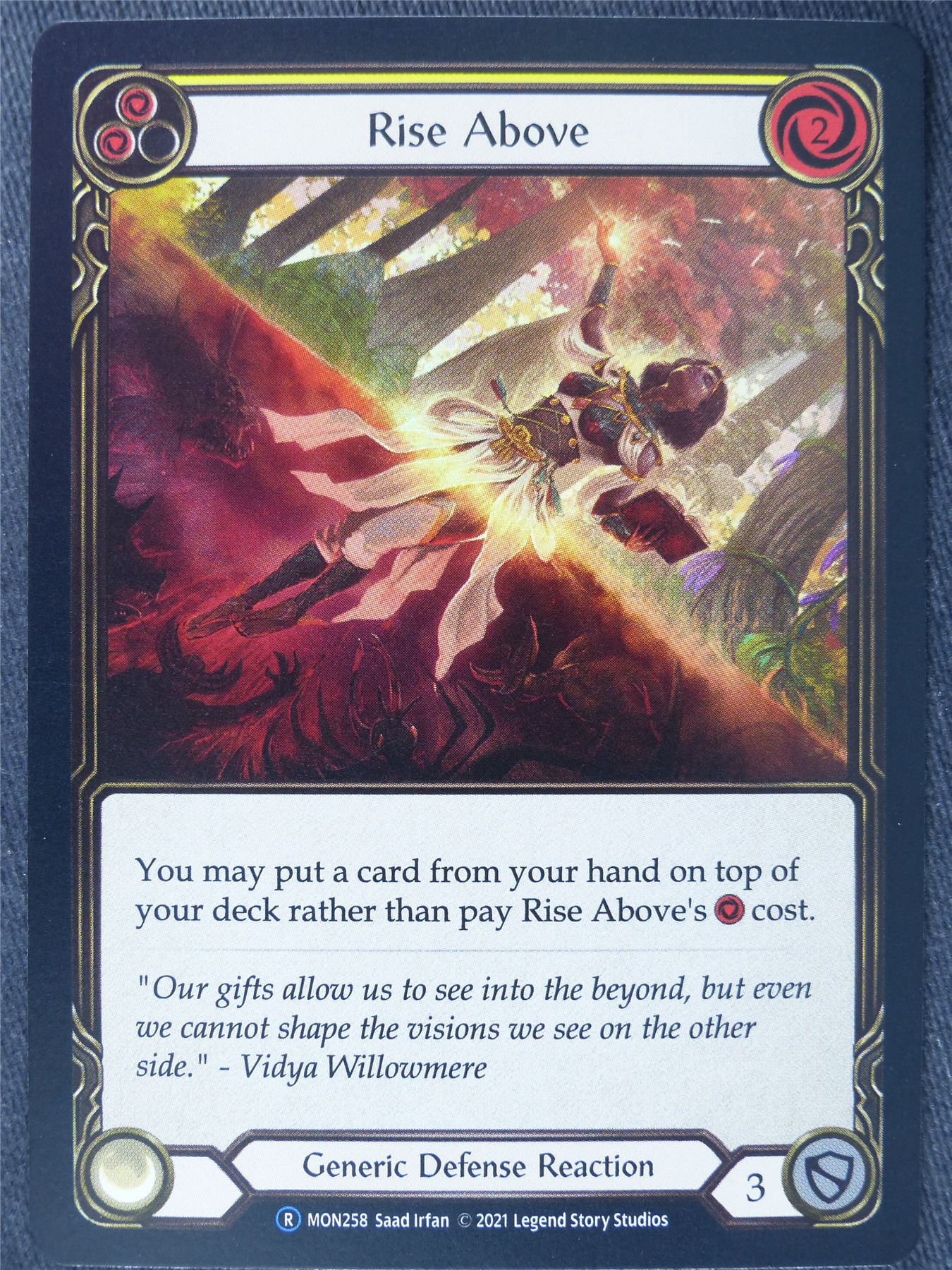 Rise Above Yellow Foil - Monarch Unlimited - Flesh and Blood Cards #IJ