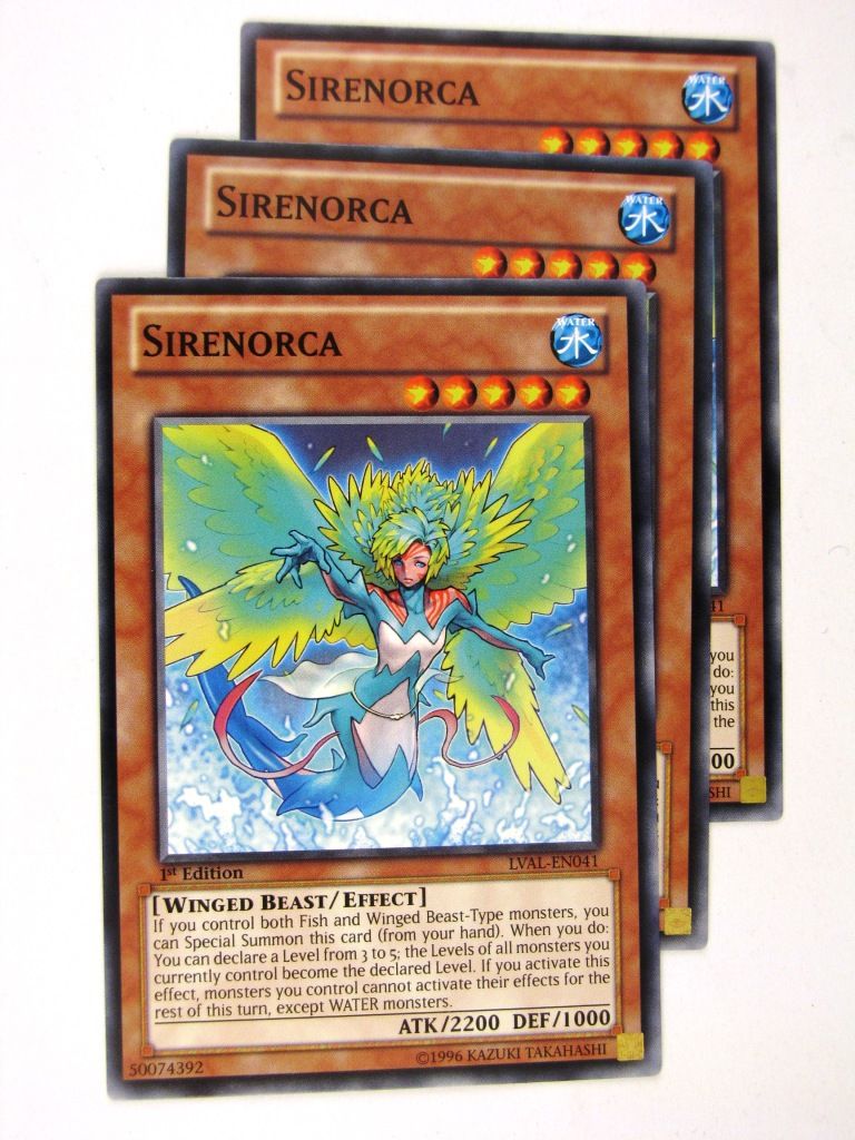 Yugioh Cards: SIRENORCA x3: LVAL