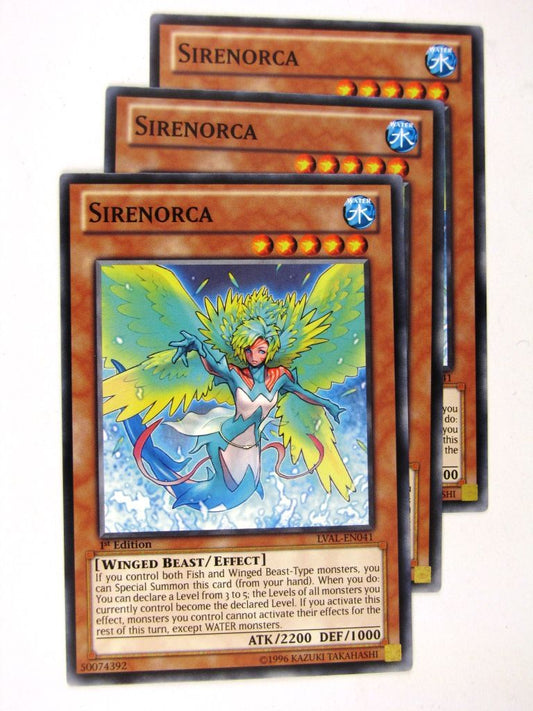 Yugioh Cards: SIRENORCA x3: LVAL