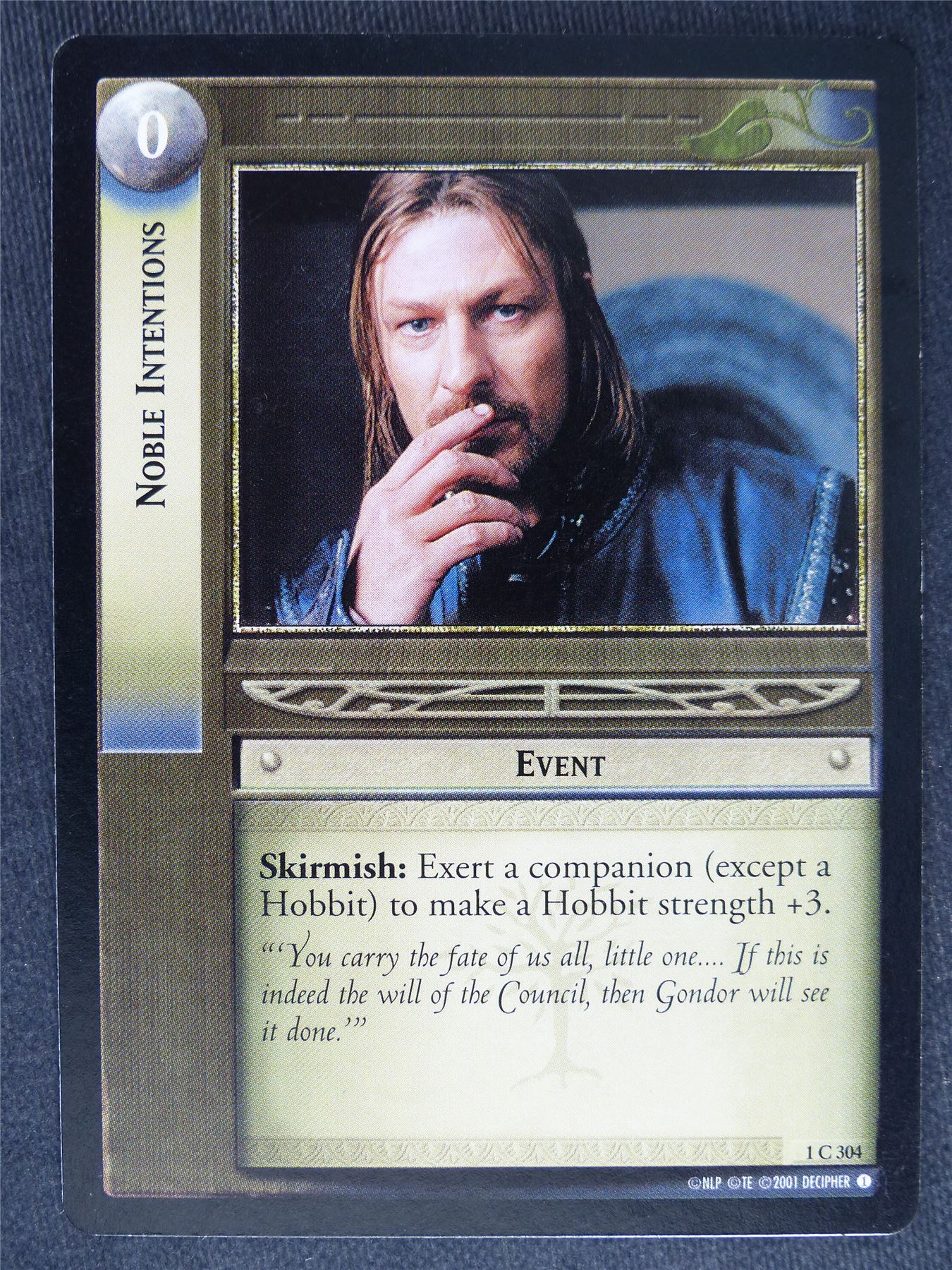 Noble Intentions 1 C 304 - played - LotR Cards #OS