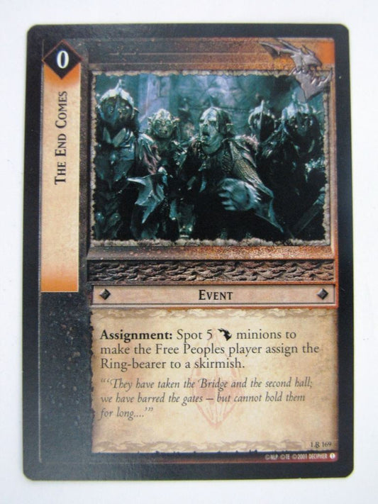 LOTR Cards: THE END COMES 1 R 169 # 9E28