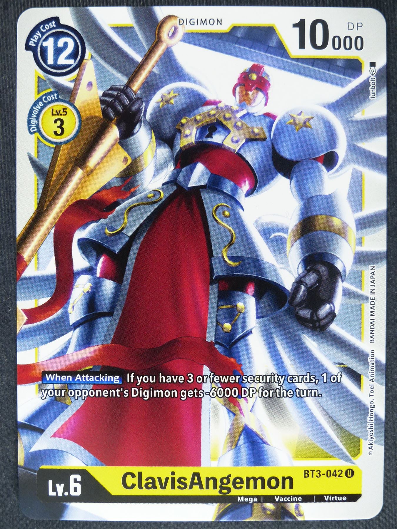 ClavisAngemon BT3-042 U - Digimon Cards #PJ