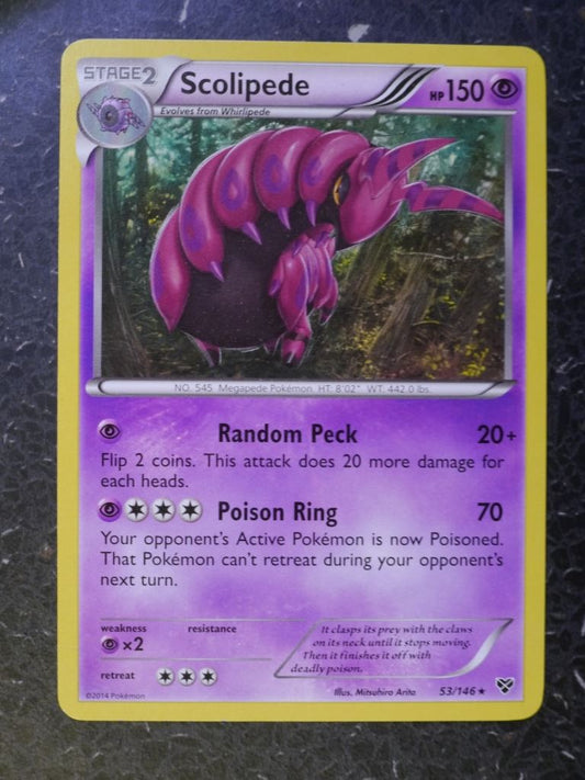 Pokemon Cards: SCOLIPEDE 53/146 RARE # 5J89