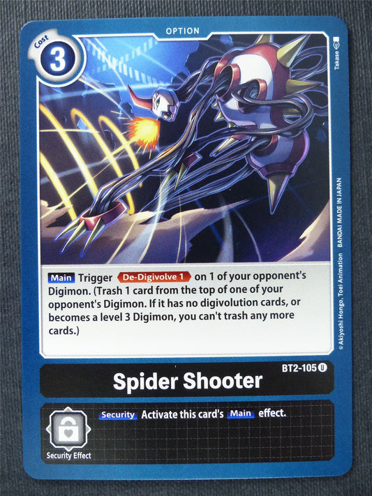 Spider Shooter BT2-105 U - Digimon Cards #QU