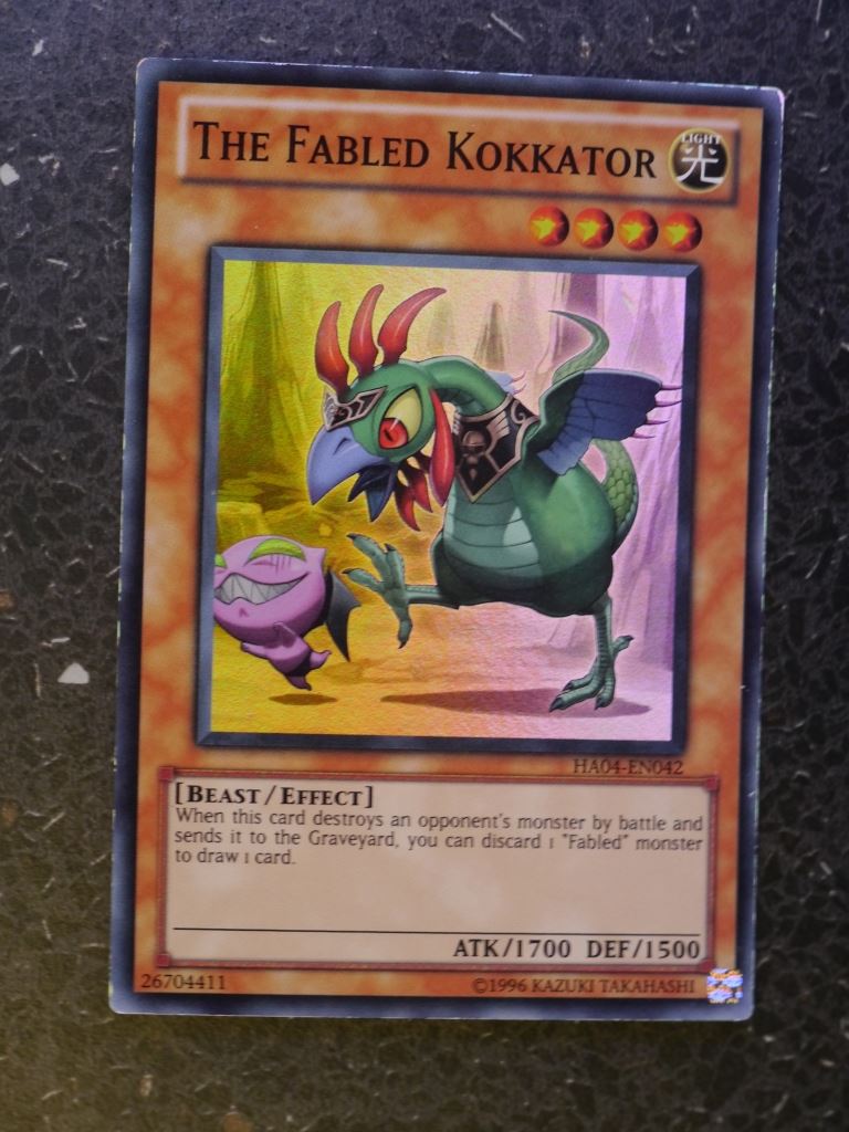 Yugioh Cards: THE FABLED KOKKATOR HA04 SUPER RARE # 3G87