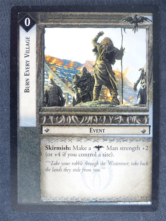 Burn Every Village 4 C 5 - played - LotR Cards #MD