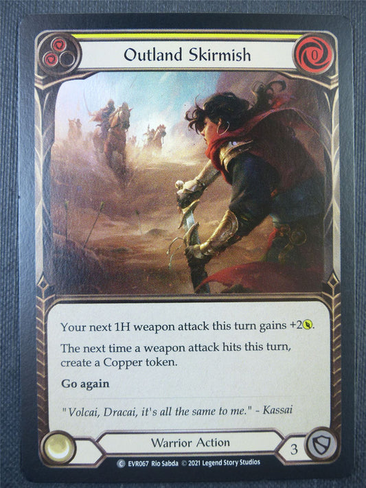 Outland Skirmish Yellow Foil - 1st ed Everfest - Flesh & Blood Card #6J5