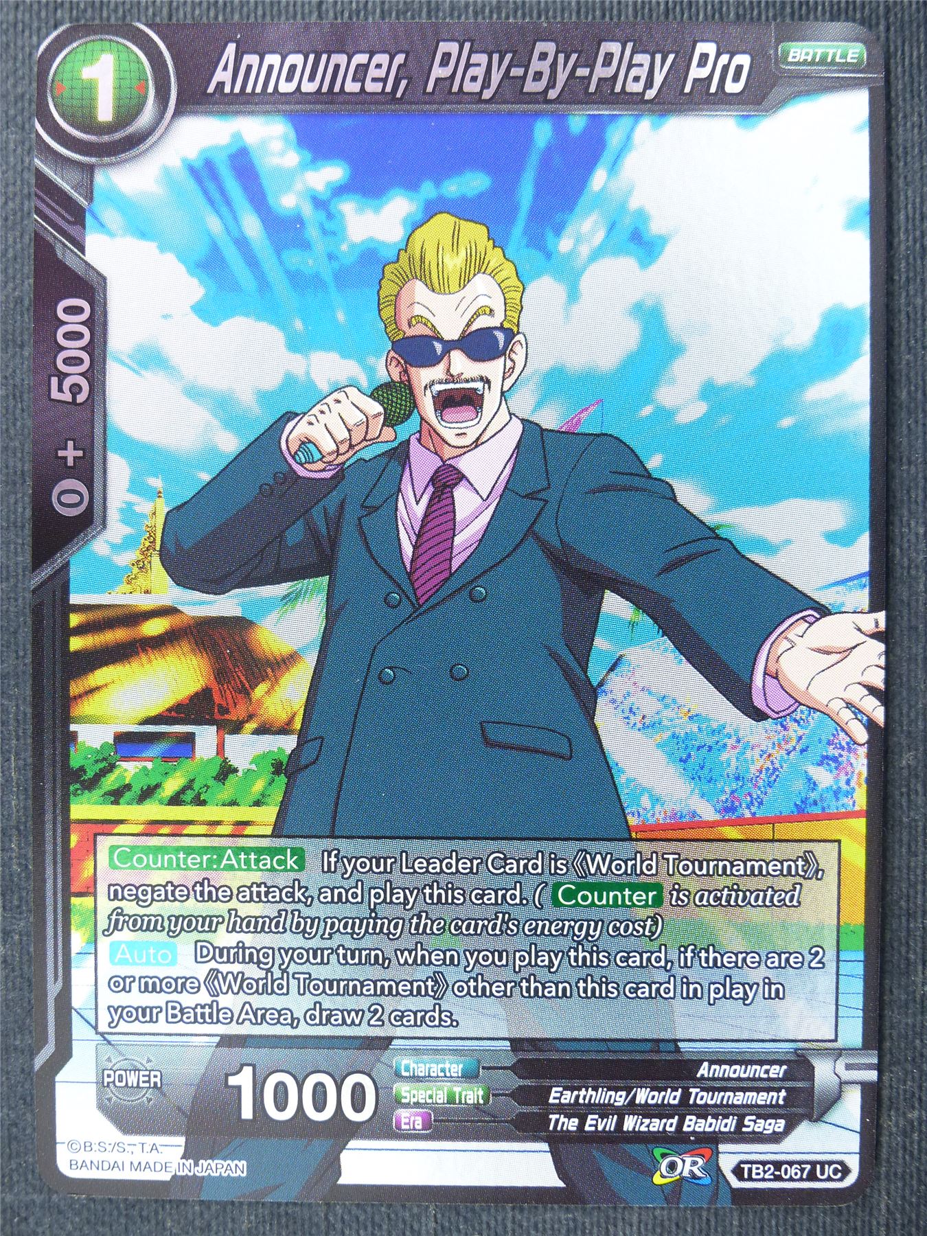 Announcer Play-By-Play Pro UC Foil played - Dragon Ball Super Cards #2W1