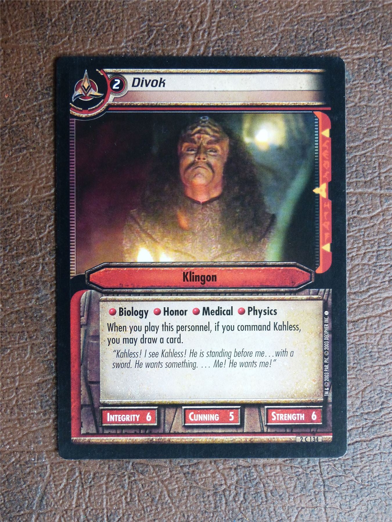 Divok - Star Trek CCG TCG Card #VL