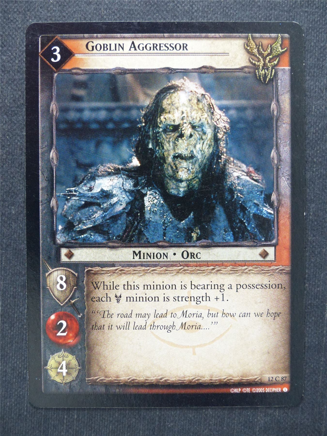 Goblin Aggressor 12 C 87 - LotR Cards #MA