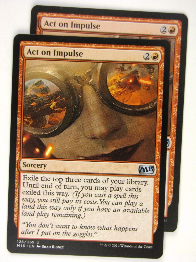 MTG Magic Cards: ACT ON IMPULSE x2 # 19B34