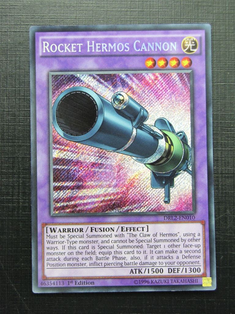 Yugioh Cards: ROCKET HERMOS CANNON DRL2 SECRET RARE # 21E90