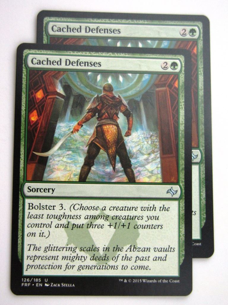 MTG Magic Cards: Fates Reforged: CACHED DEFENSES x2 # E83