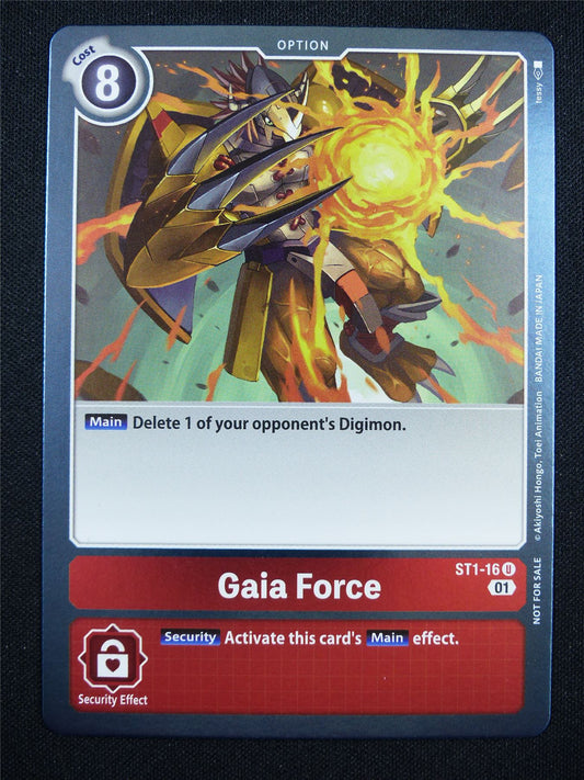 Gaia Force ST1-16 U alt art - Digimon Card #8S