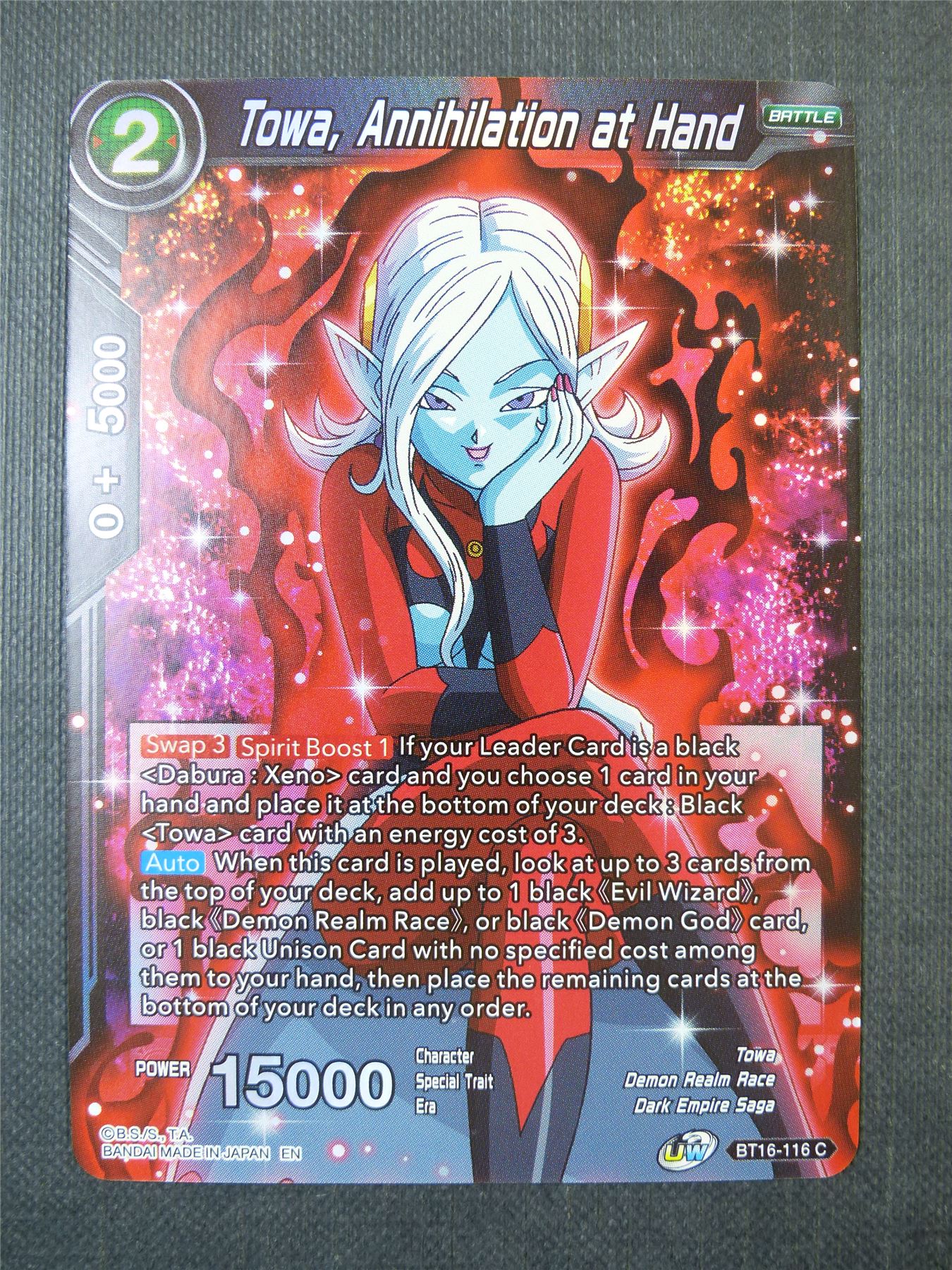 Towa Annihilation at Hand Foil - Dragon Ball Super Card #3S
